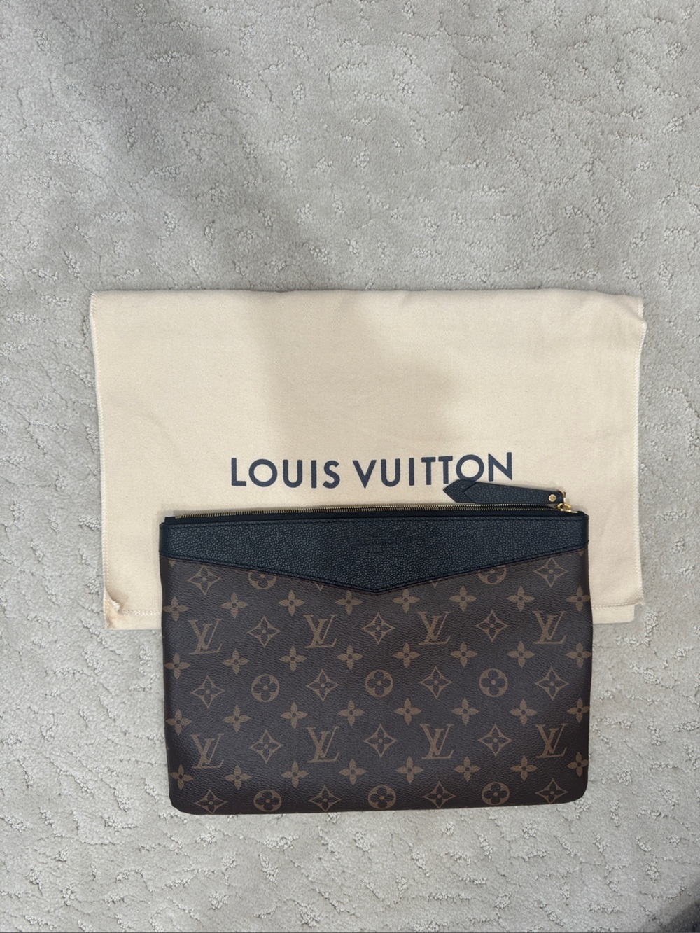 Louis Vuitton Monogram Daily Pouch in Brown and Black